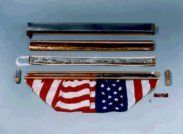 Are the american flags on the moon still standing? If so, what do the flags on the moon look like today? 10 Lunar Flag Assembly moon kit