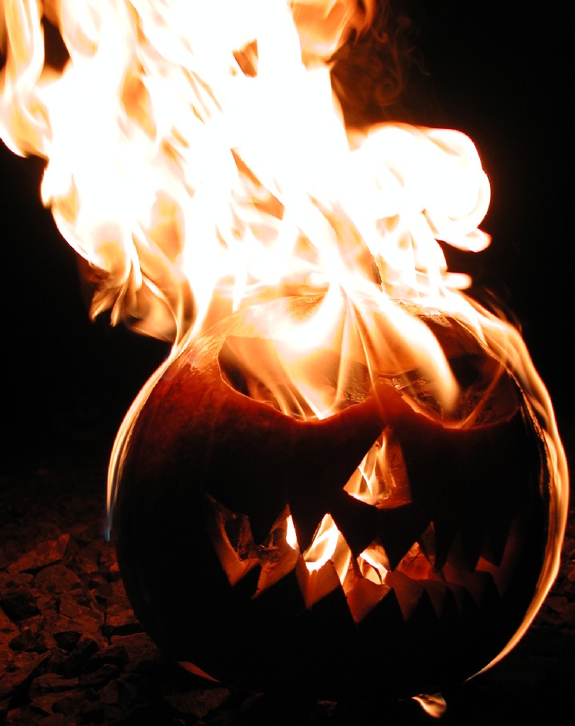 Flaming pumpkins of death!