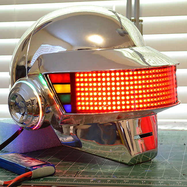 Awesome Daft Punk Replica Helmet Complete With Programmable LED