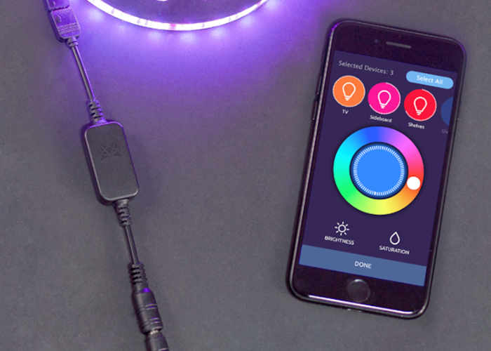 MESHLE Flex Bluetooth Smartphone LED Controller App And Adapter Geeky