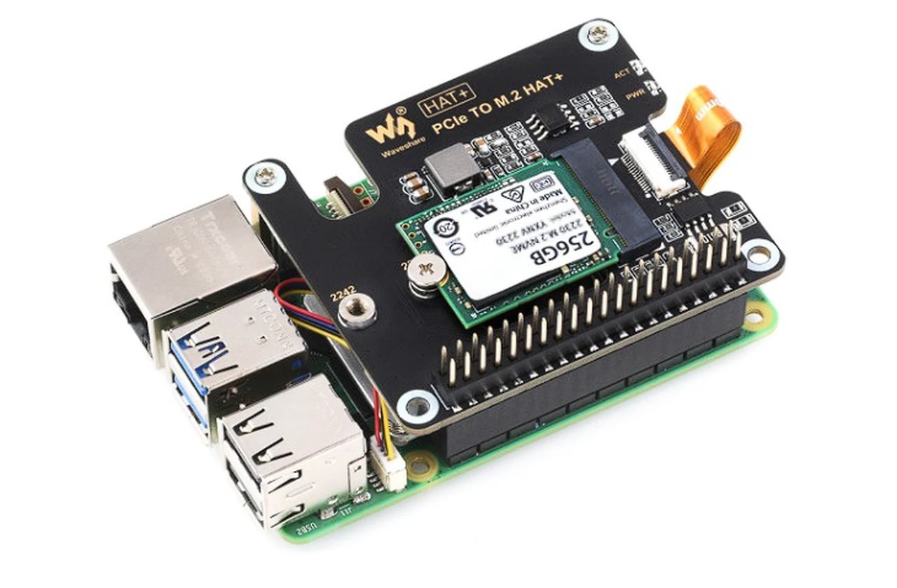Raspberry Pi 5 M.2 SSD HAT+ PCIe Gen 3 board launches for 9 Geeky Gadgets
