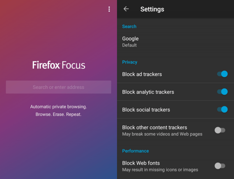 Firefox Focus le navigateur antitout de Mozilla débarque sur Android