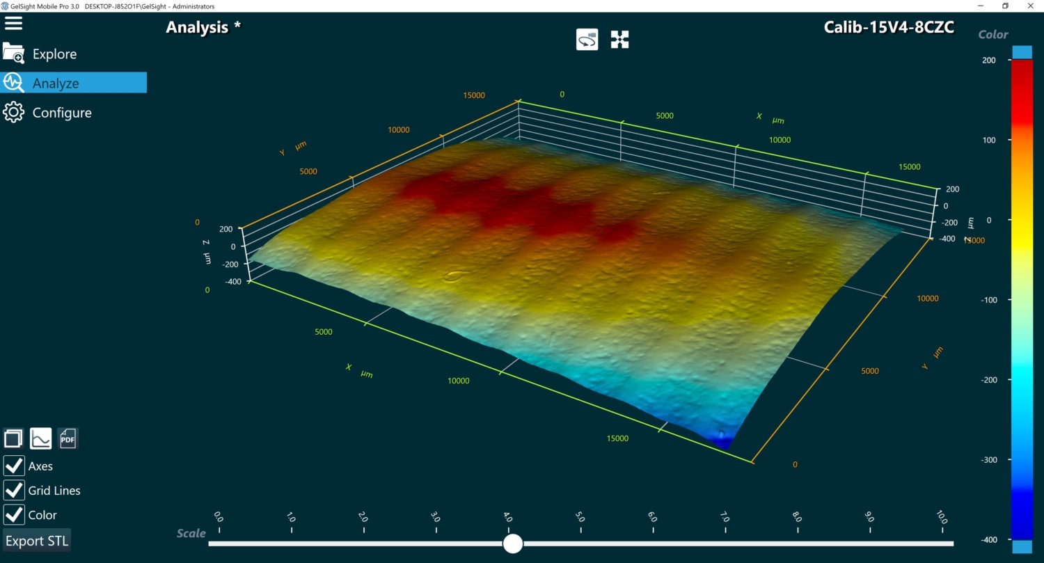 GelSight Tactile Sensing Profile Roughness Measurement
