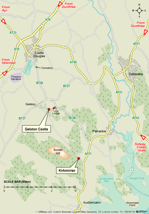 Gelston Castle Holidays, SelfCatering Cottages Scotland Where We Are