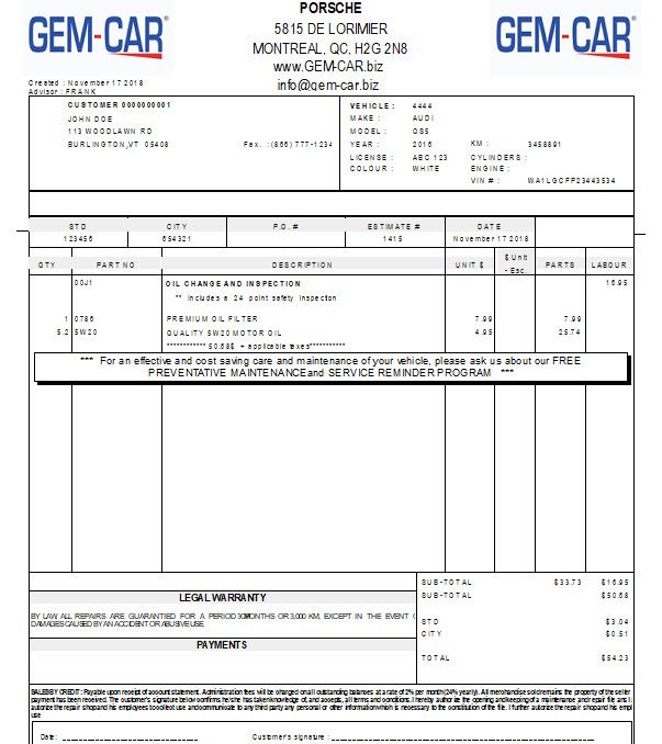 GEMCAR software for auto repair shop Car and fleet management GEM