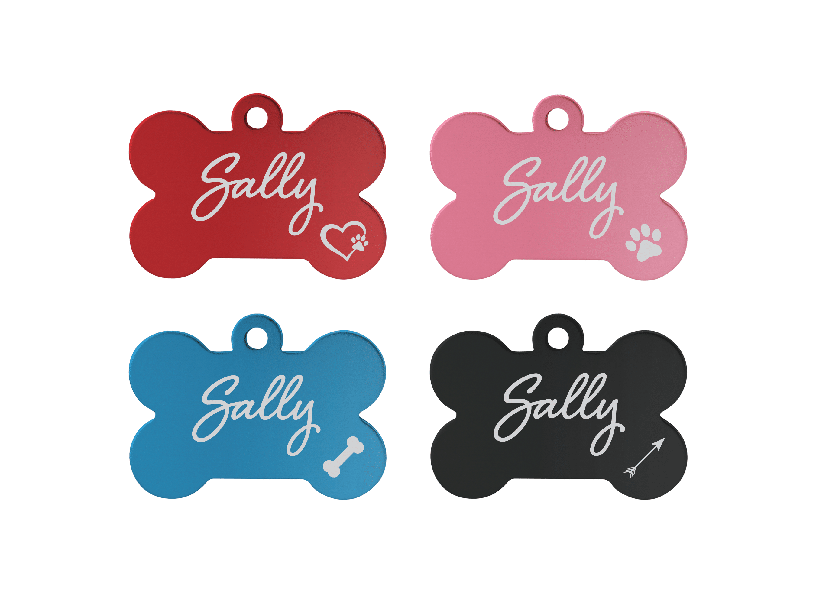 Engraved Pet Tags with Symbols Script Gem Awards