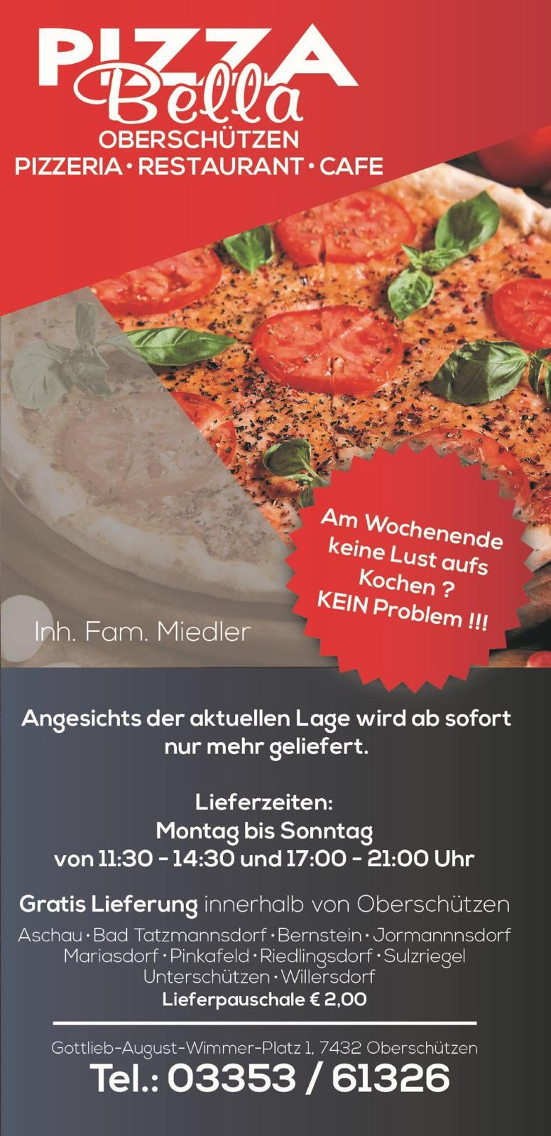 Pizza Bella Oberschützen GEMEINSAM SCHAFFEN WIR DAS