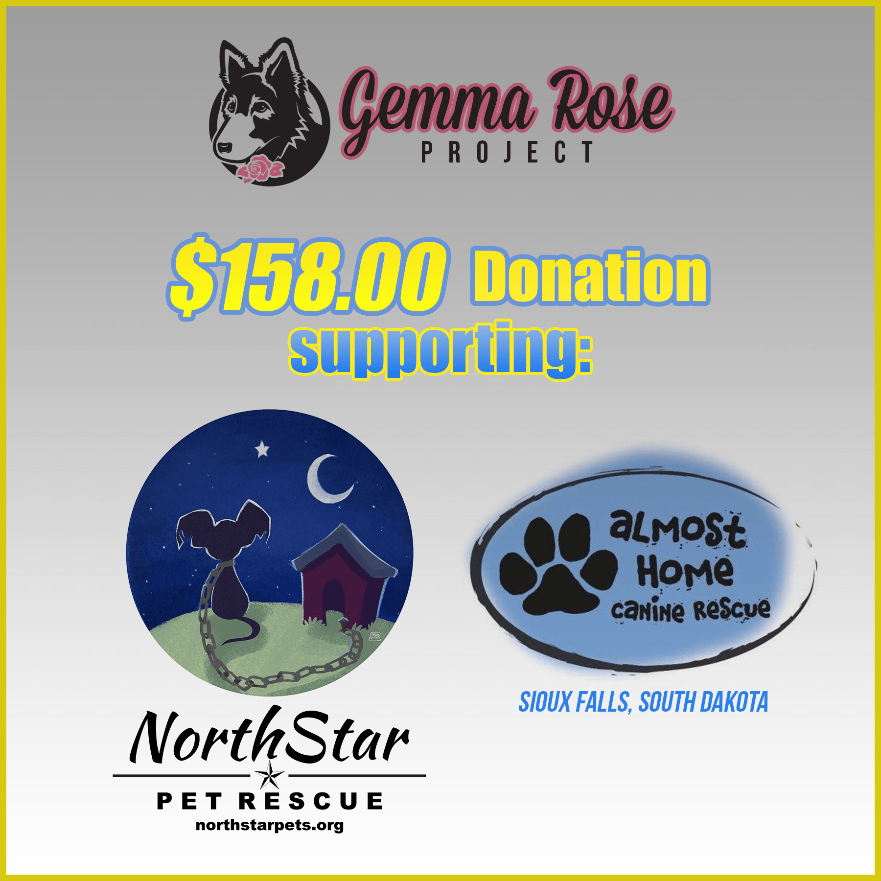 2018 February Donation Gemma Rose Project