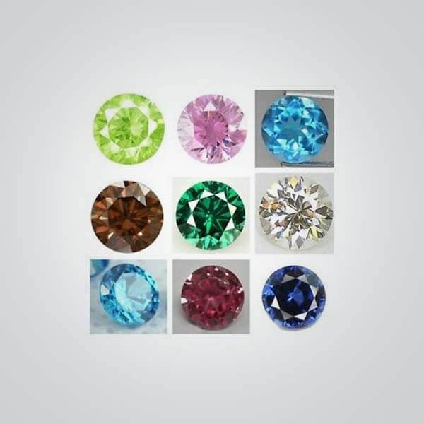 Cubic Zirconia MultiColor Mixed Lot Special Color, Round Cubic