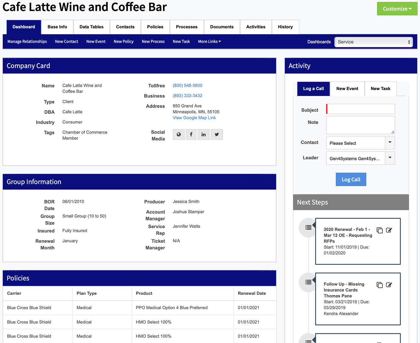 Client CRM Gen4 Systems