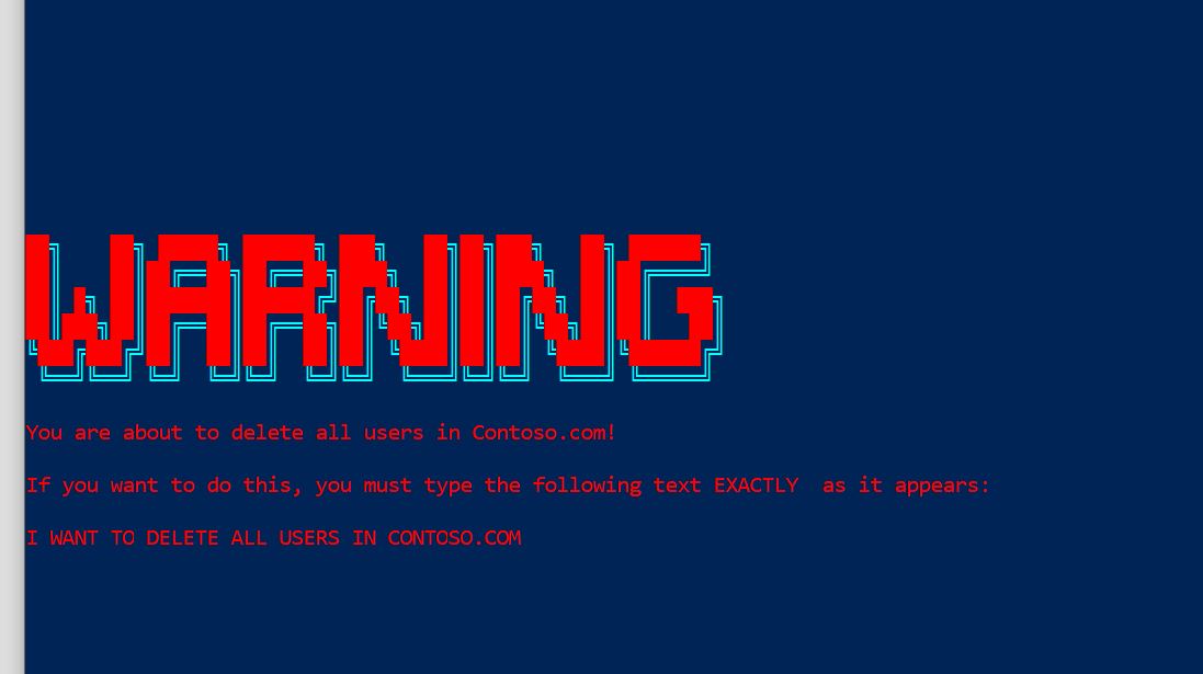 PowerShell warnings with ASCII art Gene Laisné