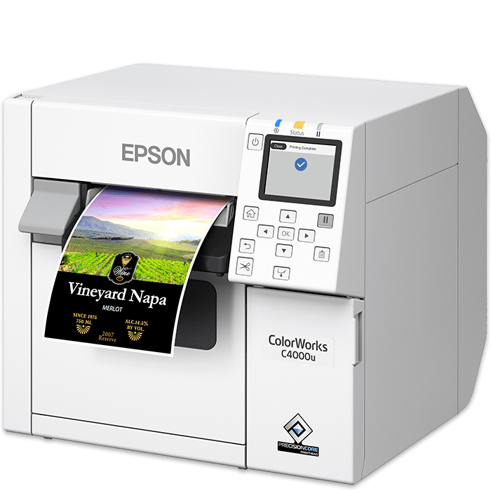 Epson ColorWorks C4000 Color Inkjet Label Printer General Data