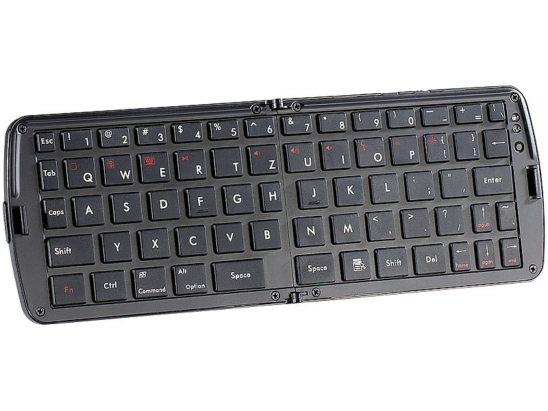 GeneralKeys Faltbare Tastatur mit Bluetooth für PC, Tablet & Smartphone