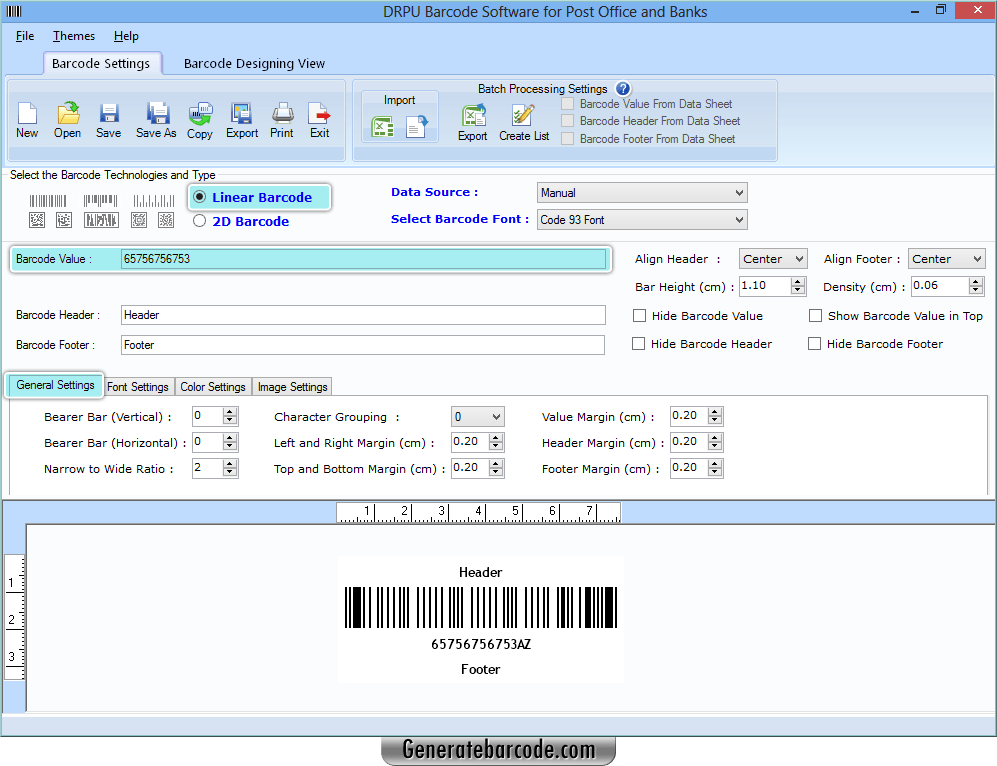 Barcode generator software for post office GenerateBarcode