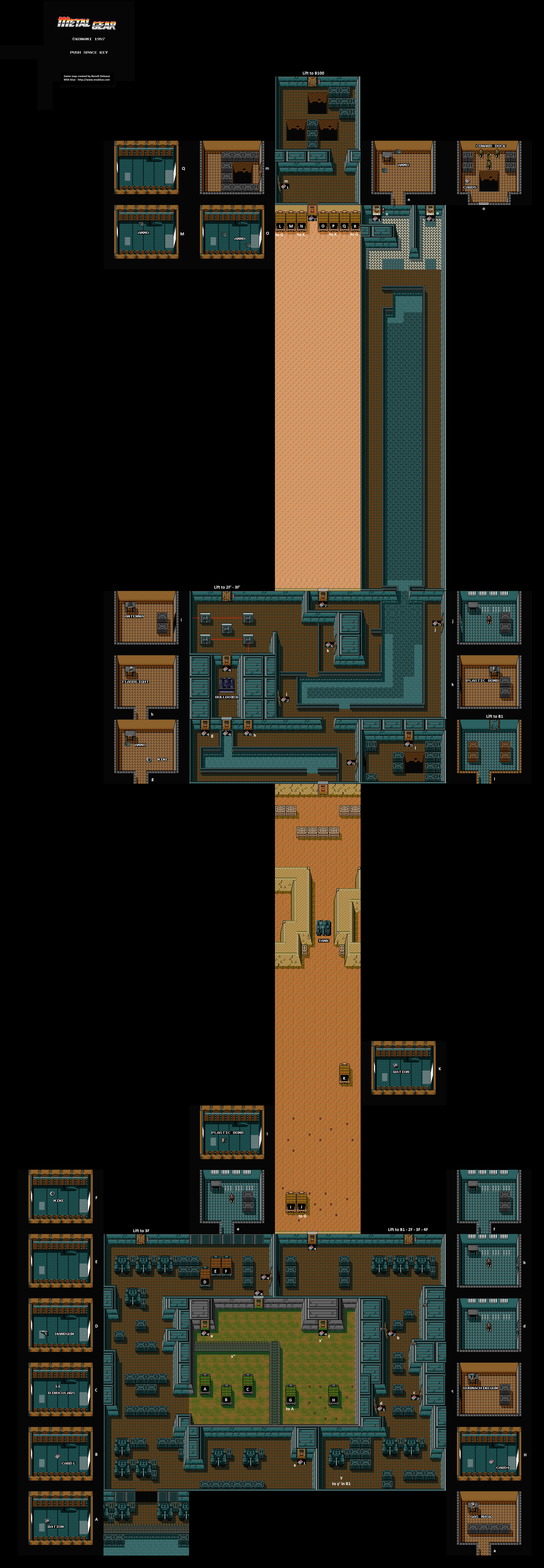 Metal Gear (1987, MSX2, Konami) Cheats, Pokes, Tips, Hints, Walktroug