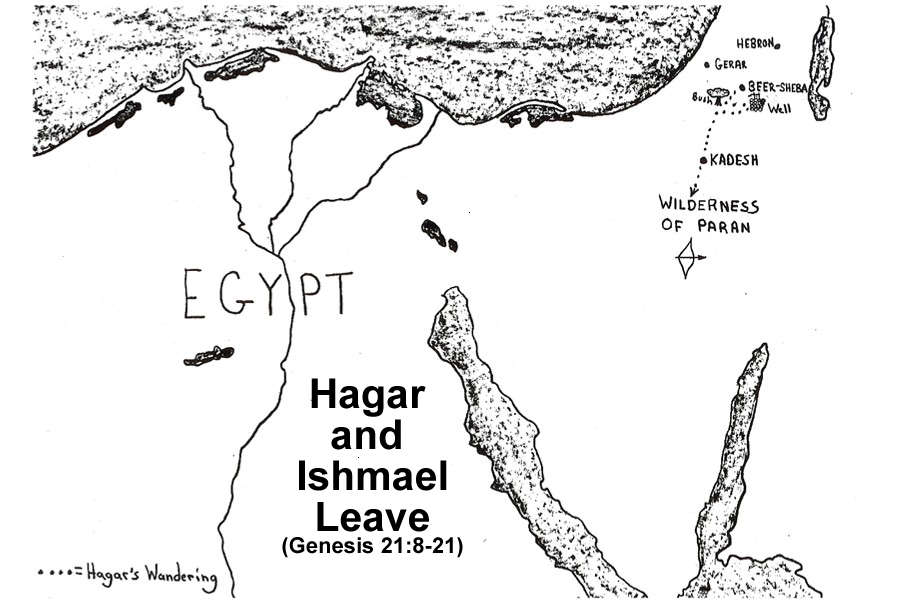 Beersheeba and Hagar's journey with Ishmael Scripture quotes, Genesis