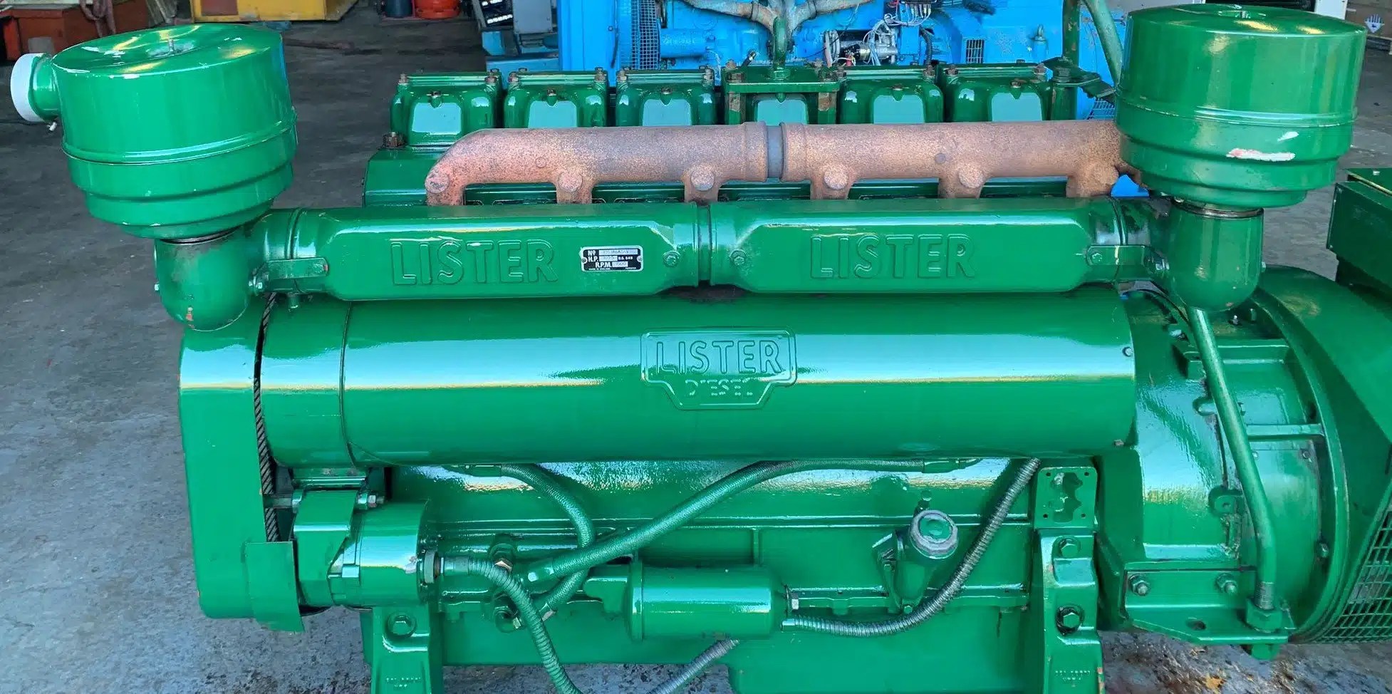 90 kVA Lister/Brush Air Cooled Open Type Generator for Sale