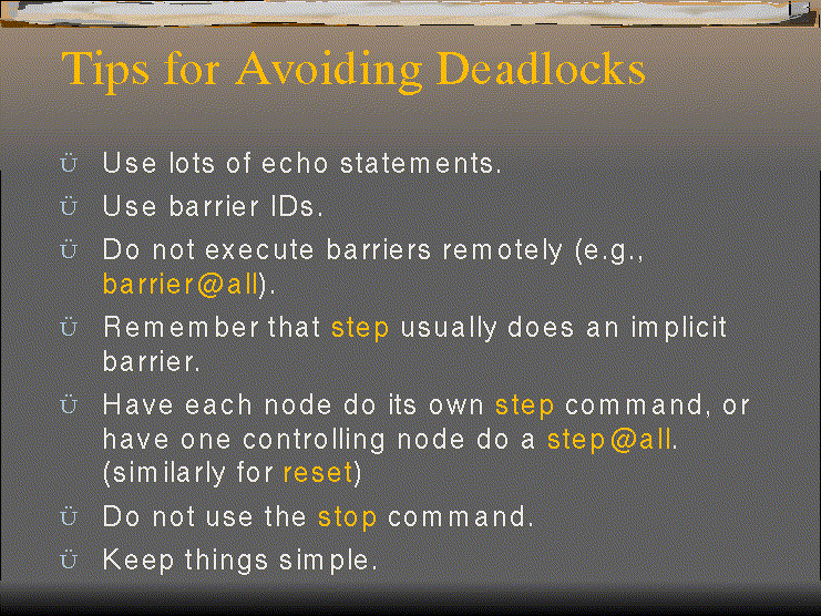 Tips for Avoiding Deadlocks