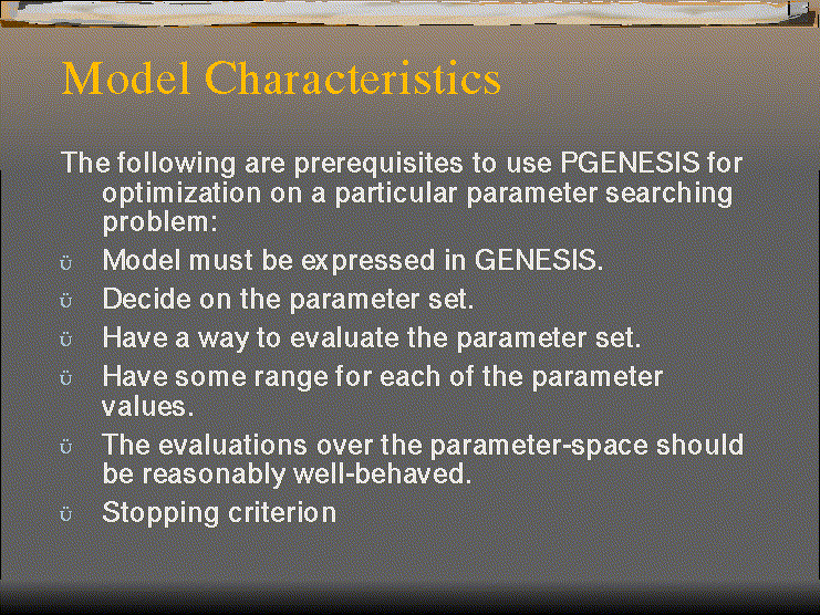 Model Characteristics