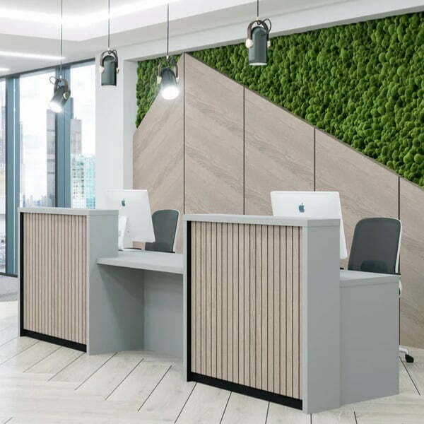 Stave Reception Desk Multiple Designs For One Or Two Staff