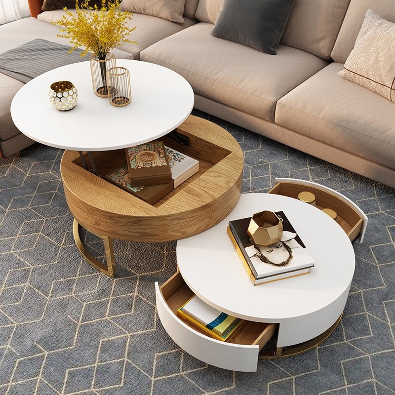 Our Pick Of The Week Round Coffee Table with Extra Storage Sierra