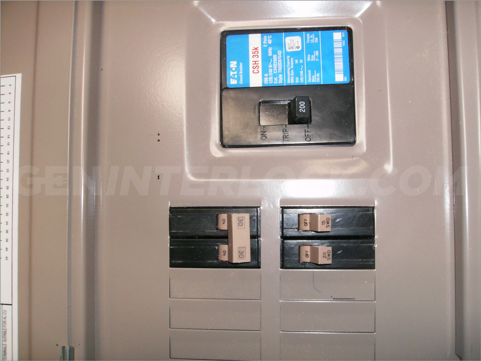 Generator interlock kit Eaton / Cutler Hammer 150 and 200 Amp CH panels