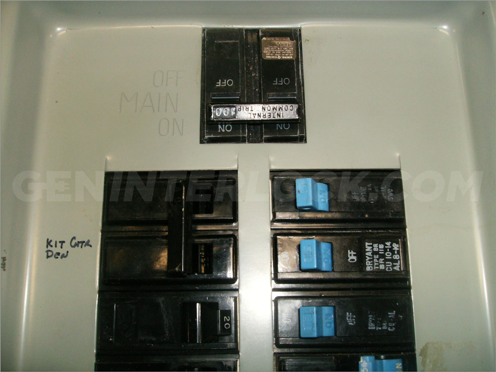 Generator interlock kit Siemens and Murray 100A Older Panels GenInterlock