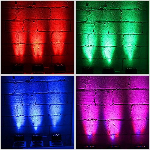 LED Bühnenlicht Par Scheinwerfer DMX512 RGBW Bühnenbeleuchtung mit Drahtlose Fernbedienung