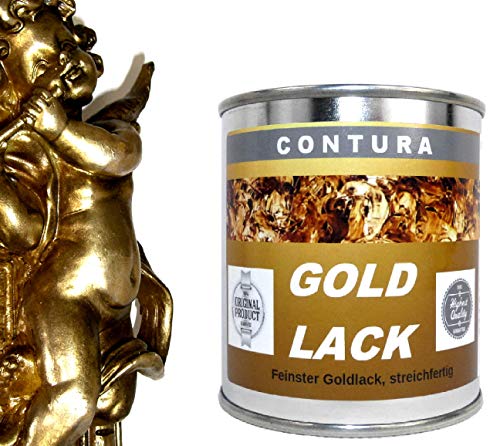 Goldlack Goldfarbe Effektlack Metalleffekt Lack innen & außen für Holz, Metall Bilderrahmen Gold