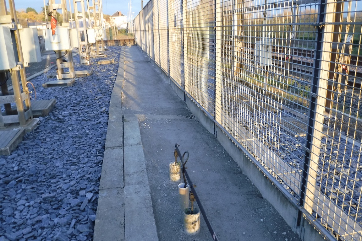 SNCF Inertage et paillage d'ardoise du poste électrique