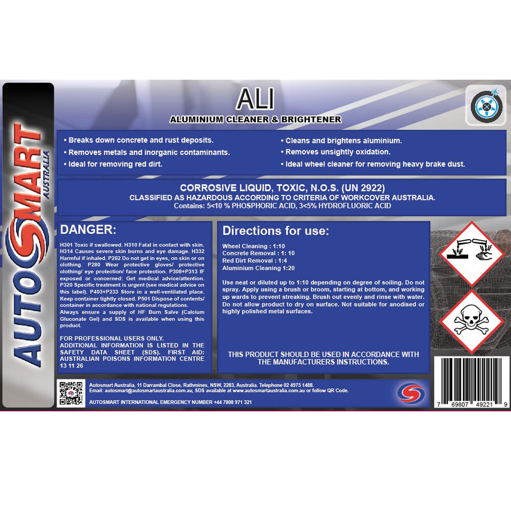 Autosmart ALI Aluminium CleanerBrightener 20 Litres
