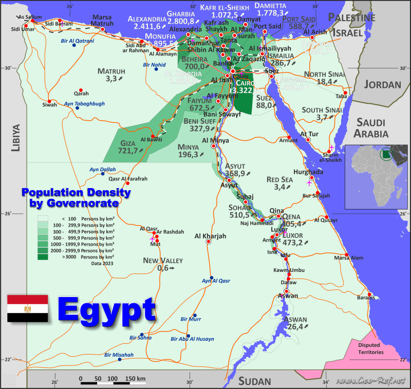 Egypt Population Density Map Yoshi Katheryn