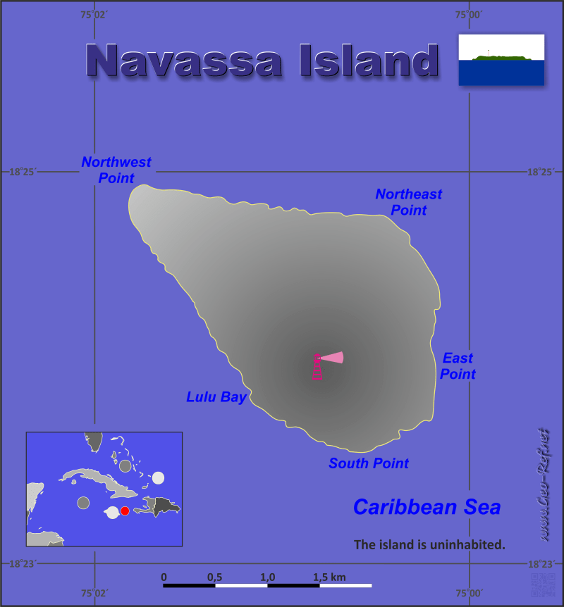 Navassa Country data, links and map by administrative structure