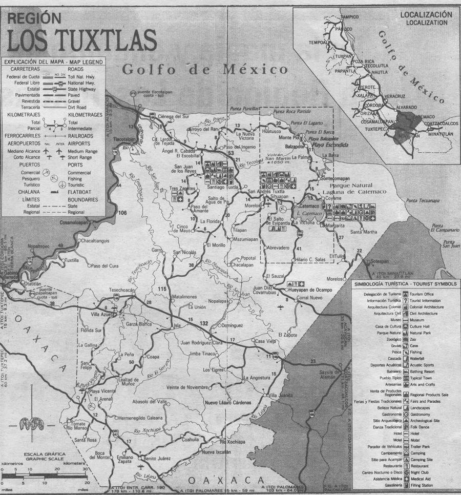 Mapa de La ragion de los Tuxtlas]