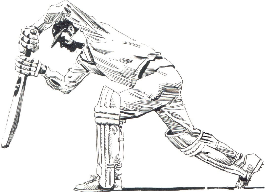 Black & White Cricket Clipart