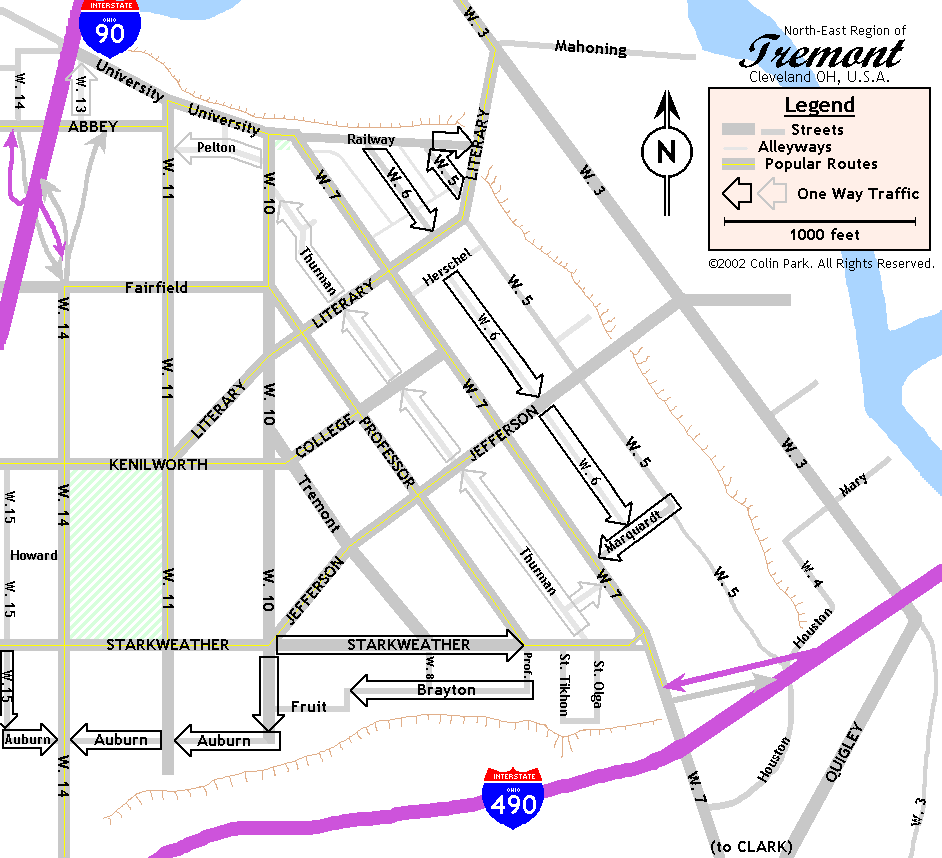 Street Map of Tremont