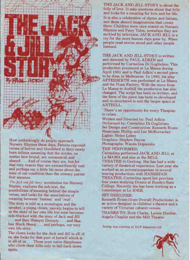 RETURN TO JACK AND JILL INDEX