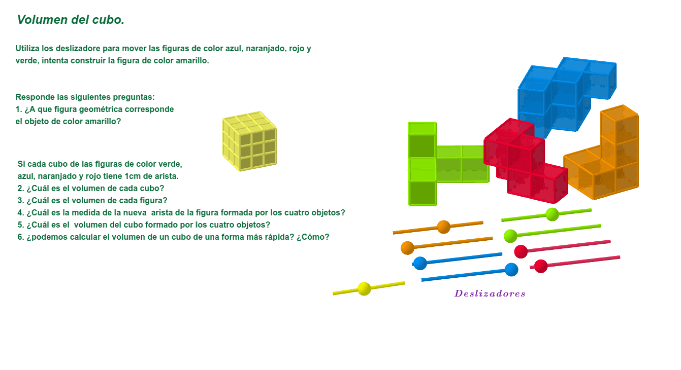 Volumen de un cubo GeoGebra