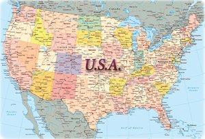 America Map In World Map America Maps