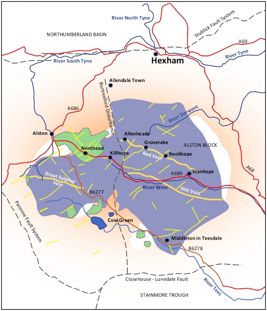 Pennines Mountains Map