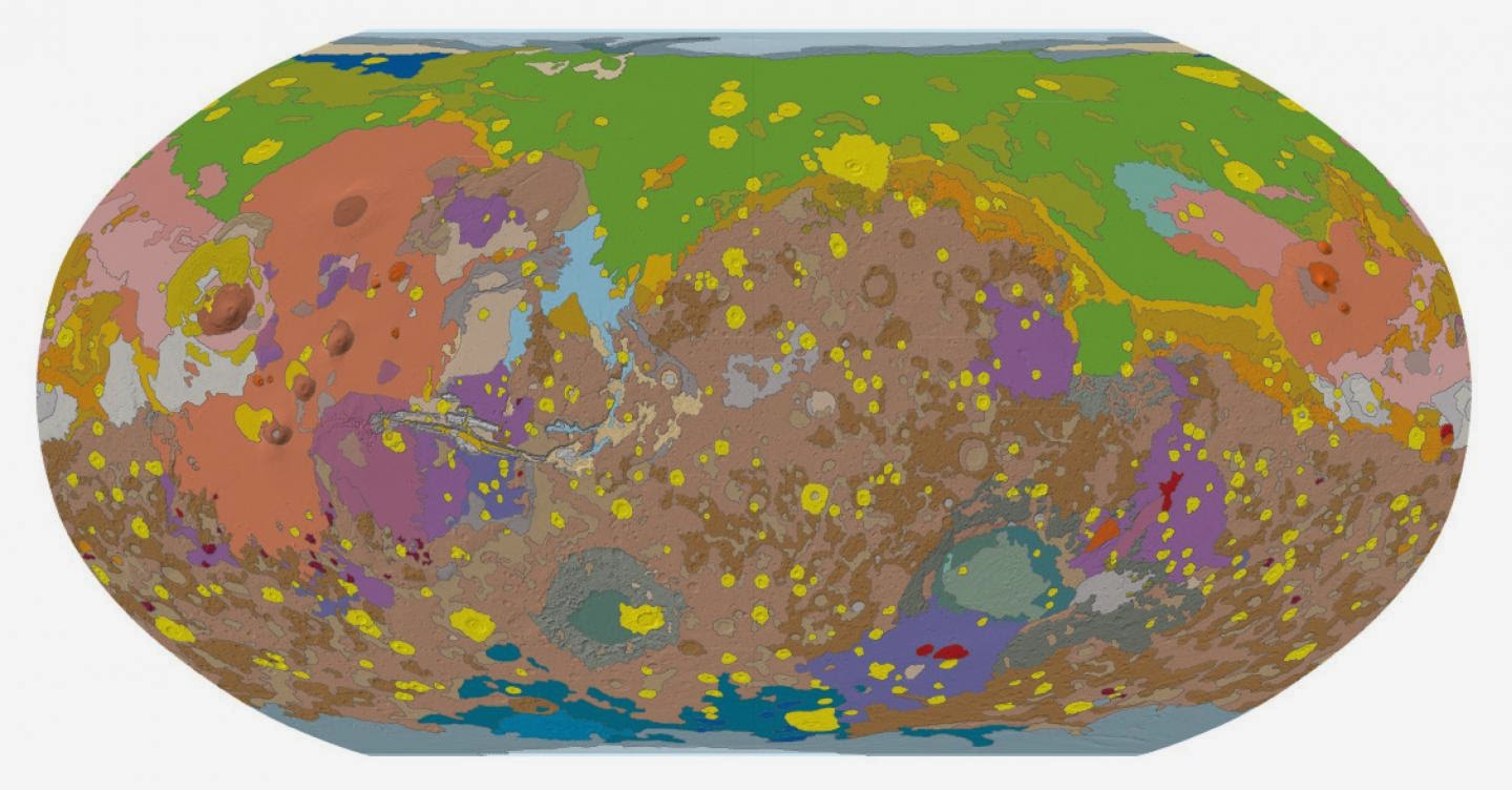 New geologic map of Mars, storm surge in Florida Geology Page