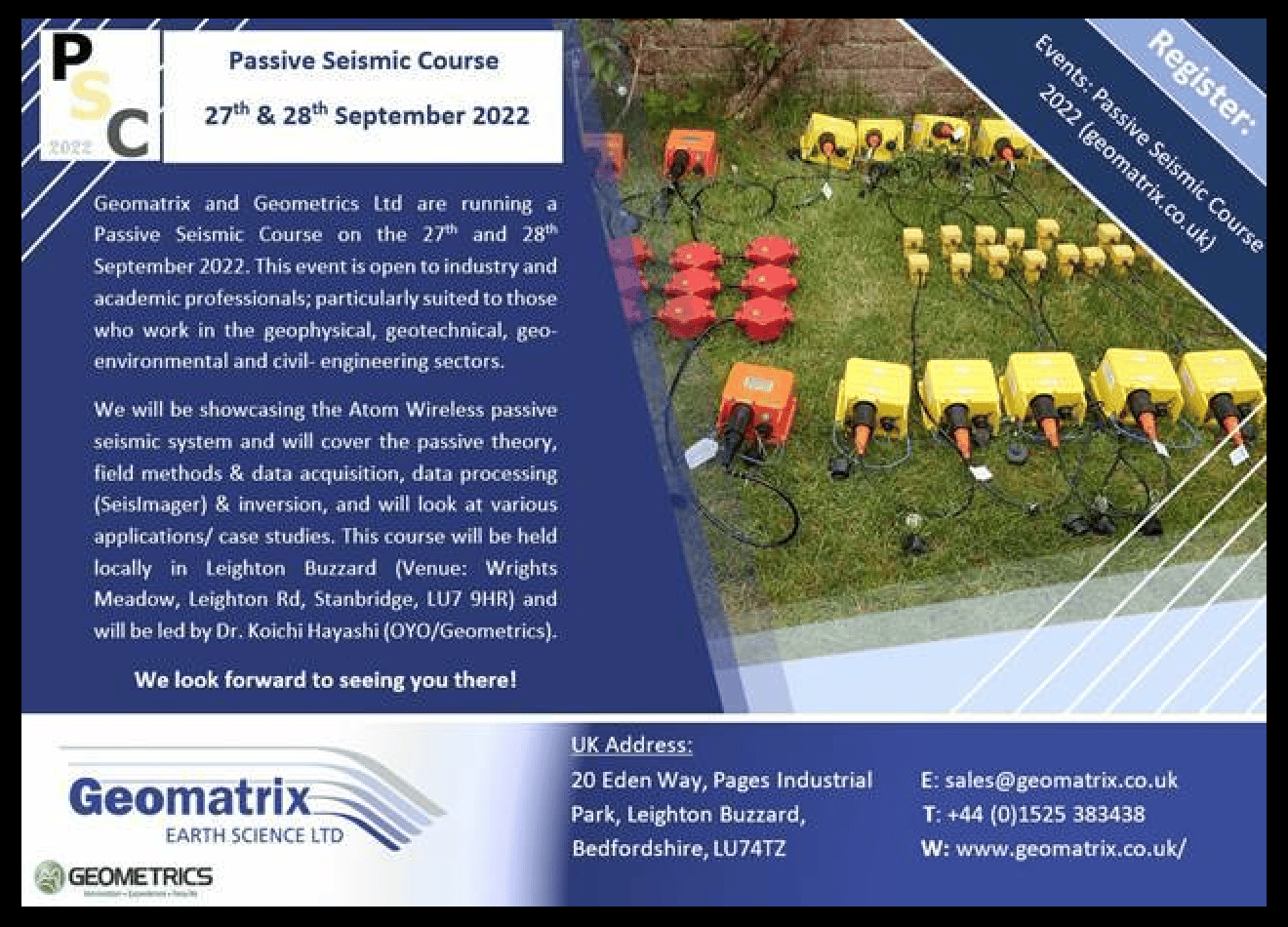 2Day Course on Passive Seismic Methods Hosted by Geometrics and