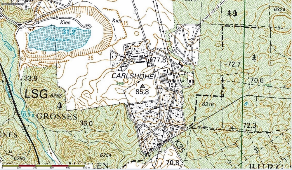 Topographische Karte Mv GC7FAQA Der Vieleckzug (Unknown Cache) in MecklenburgVorpommern