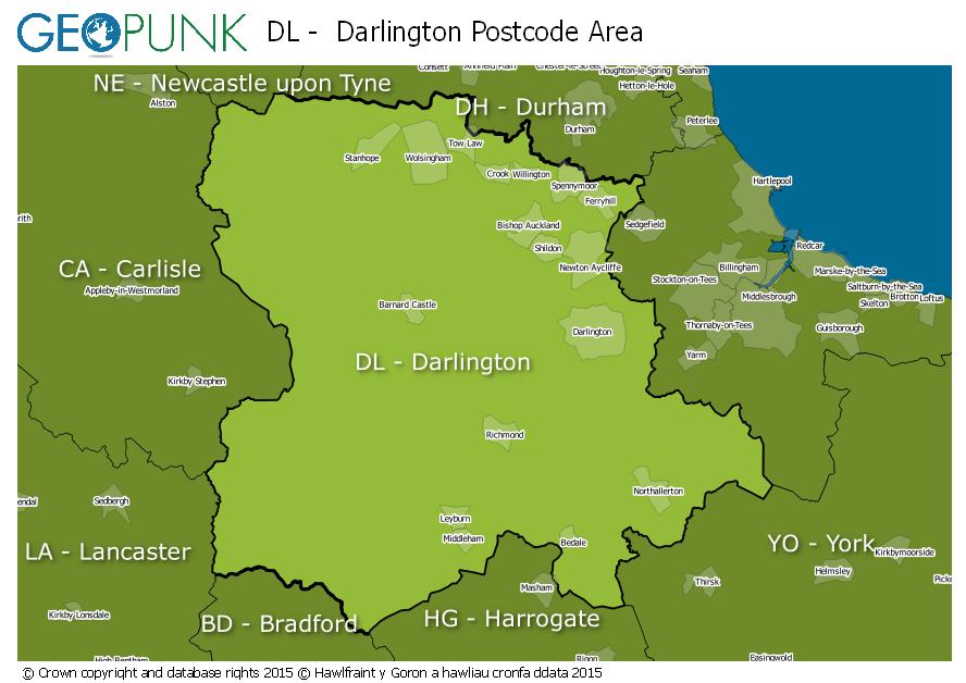 DL Darlington Postcode Area