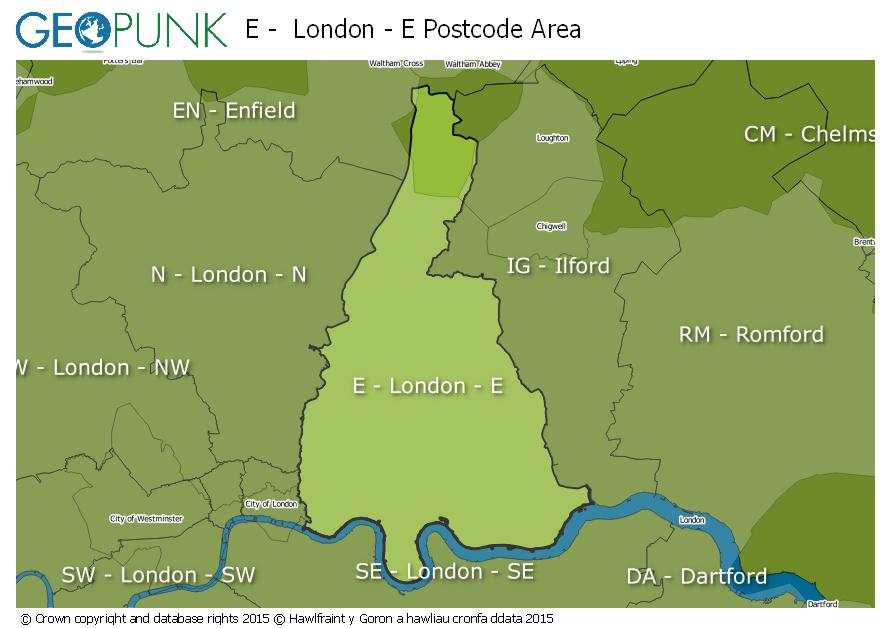 E London E Postcode Area