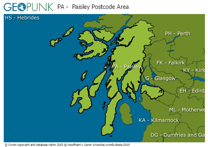 PA Paisley Postcode Area