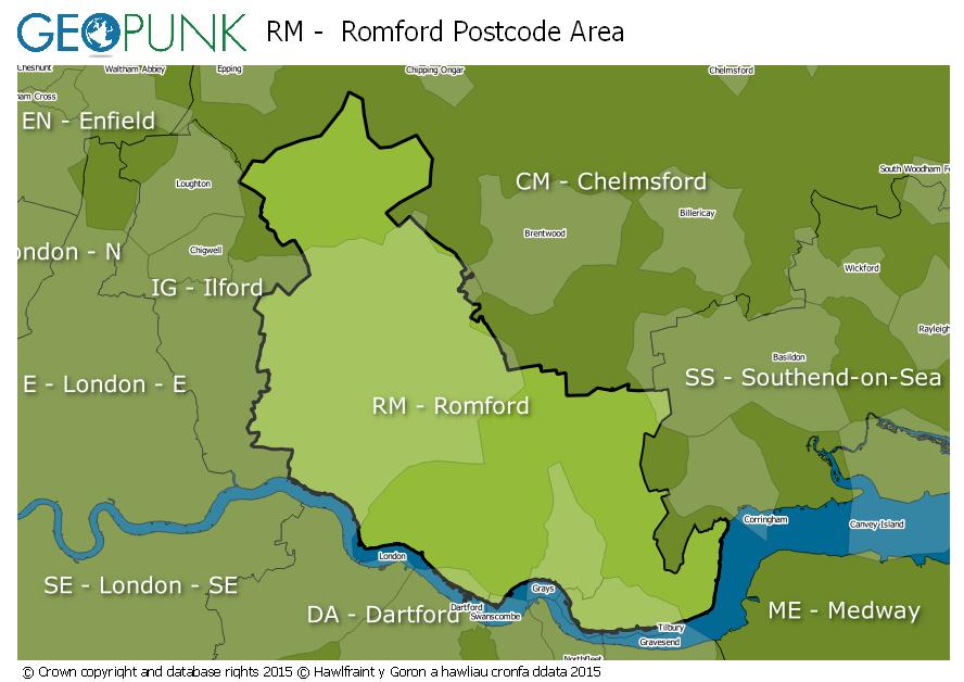 RM Romford Postcode Area