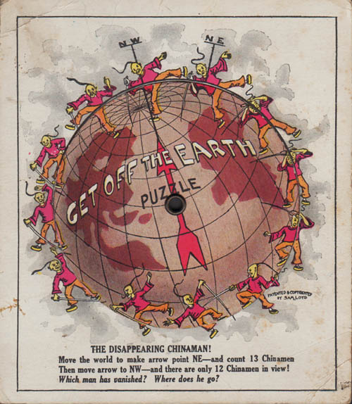 Map, Novelty, Get Off the Earth Puzzle, Cartographic Curiosity, Antique