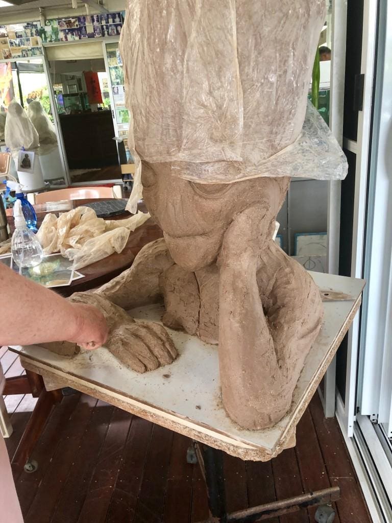 Creativity of Clay sculptures in art class Art