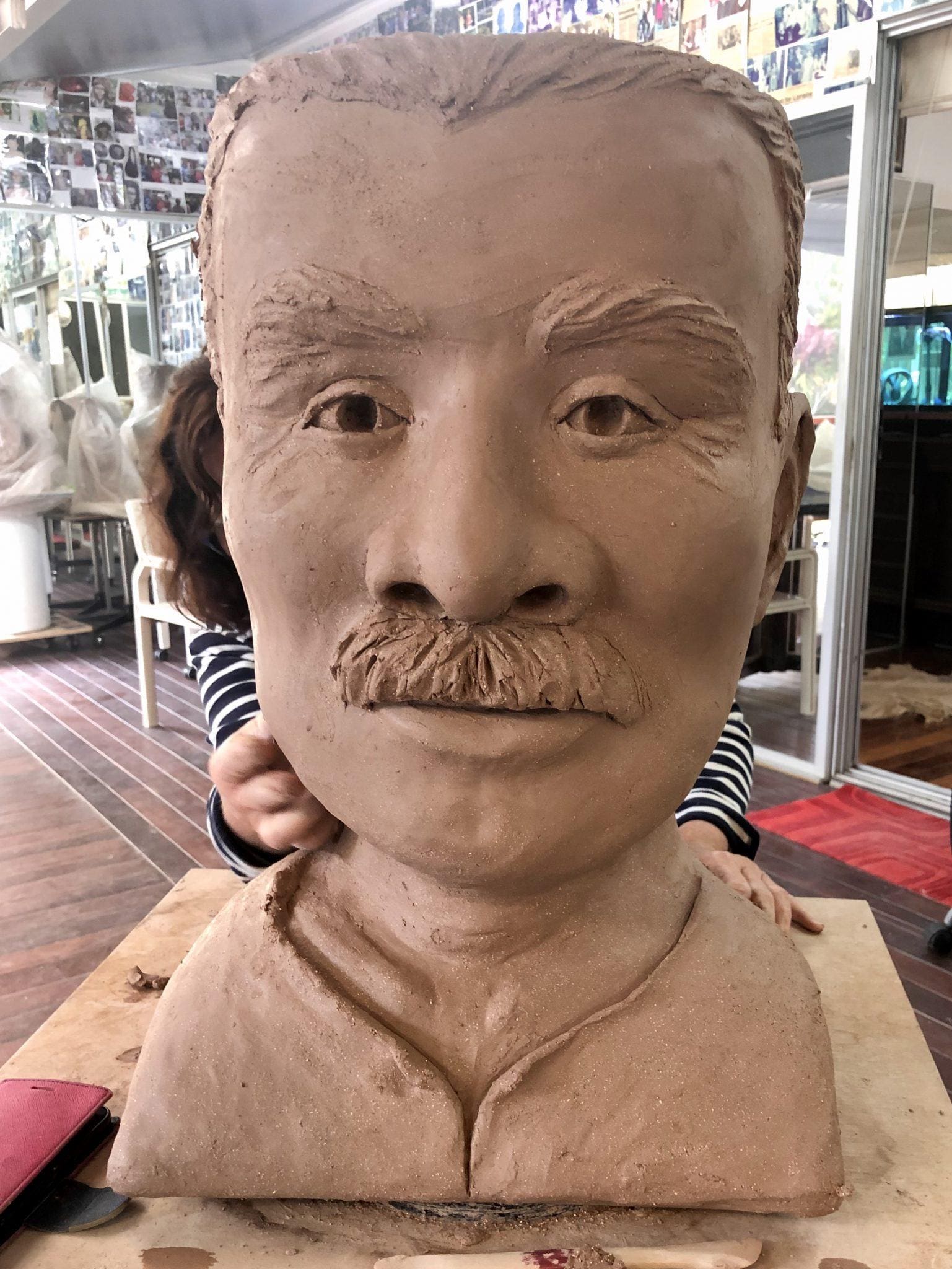 Social distancing at the clay art class by two in Birkdale Art